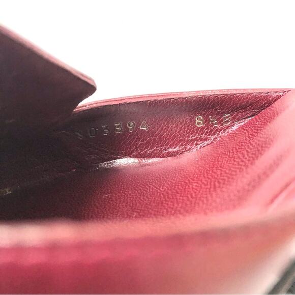 NIB Vintage Gucci Horsebit Wine Leather Pointed Toe Kitten Heel Pumps Mules 8.5 - Picture 9 of 10